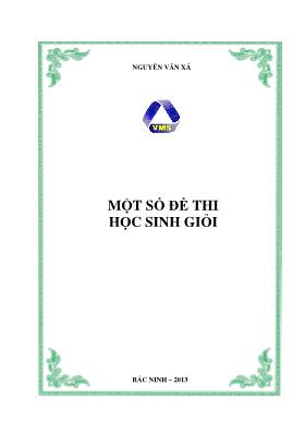 Một số đề thi học sinh giỏi Toán 12 - Tỉnh Bắc Ninh